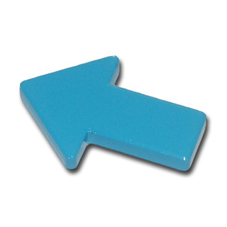 Pfeil Magnet 44 x 33 x 6 mm Ferrit - Blau