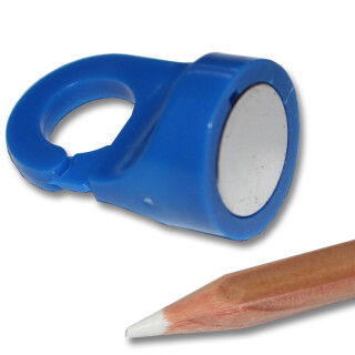 Neodym Hakenmagnete Ø20x32 mm - Blau