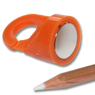 Neodymium Hook Magnets Ø20x32 mm - Orange