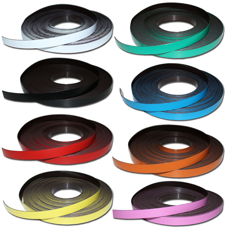Farbe:Blau Farbiges Magnetband 15mm breit zum Beschriften und Zuschneiden