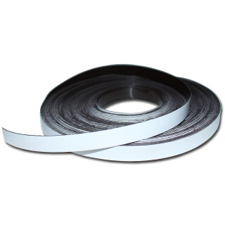 Magnetic tape isotropic marking tape Width 15 mm x rm. White