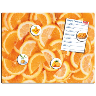 Magnetic pinboard Orange Slices 40x30 cm incl. 4 magnets