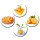 Magnetic pinboard Orange Slices 40x30 cm incl. 4 magnets