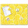 Magnetic pinboard Lemon Slices 40x30 cm incl. 4 magnets