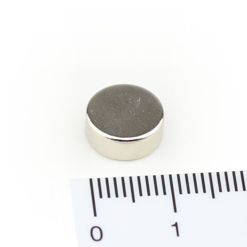 100 Stück Neodym Scheibenmagnete 10x2mm Güte N45 vernickelt 