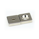 Neodymium magnets 15x15x4 mm NdFeB N40 South counterbore...