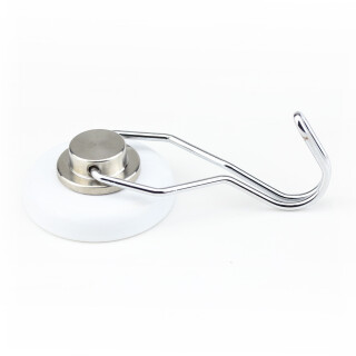 Magnetic hooks Ø36 mm swiveling Holding foce ab. 35 kg - White