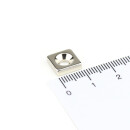 Neodym Magnete 10x10x3 mm NdFeB N40 NORD Senkung NICKEL