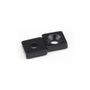 Neodymium magnets 10x10x3 with counterbore North 3,5 mm black Epoxy - 900 g