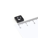 Neodymium magnets 10x10x3 with counterbore South Ø3,5 mm black Epoxy 900 g