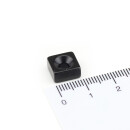 Neodymium magnets 10x10x5 with counterbore South 3,5 mm black Epoxy - 1,6 kg