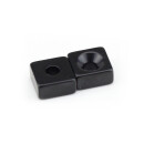 Neodymium magnets 10x10x5 with counterbore South 3,5 mm black Epoxy - 1,6 kg