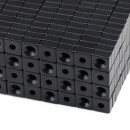 Neodymium magnets 10x10x5 with counterbore South 3,5 mm black Epoxy - 1,6 kg