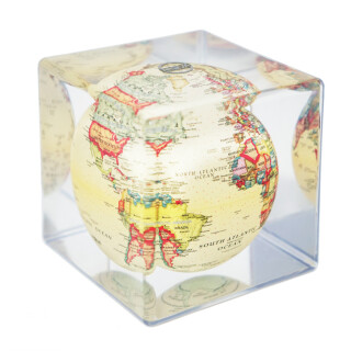 MOVA Globe Cube Magic Floater Antique Map - silently rotating Globe