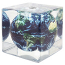 MOVA Globe Cube Magic Floater Satellite View with clouds...