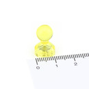 Neodymium Pinboard Magnets transparent Ø11x17 mm - Yellow