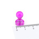 Neodymium Pinboard Magnets transparent Ø11x17 mm - Pink