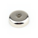 Neodymium flat pot magnets  20 x 6 mm, with counterbore - 8 kg / 80 N