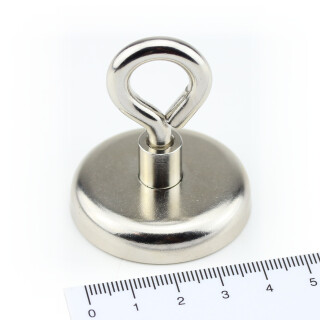 Magnetöse Neodym Ø 30 mm Topfmagnet 2-10 Stk Starke Haftkraft Magnet mit Öse 