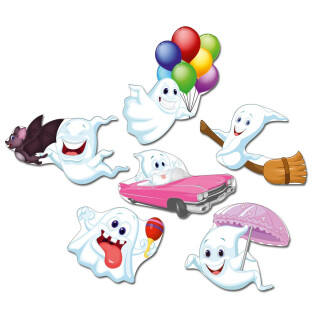 Pinnwandmagnete "Gespenster Happy Ghosts" 6er Set Magnetpins