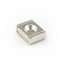 Neodymium flat pot magnets rectangular 10 x 13,5 x 5 mm...