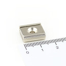 Neodymium flat pot magnets rectangular 15 x 13,5 x 5 mm...