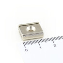 Neodymium flat pot magnets rectangular 15 x 13,5 x 5 mm...