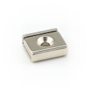 Neodymium flat pot magnets rectangular 15 x 13,5 x 5 mm...