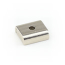 Neodymium flat pot magnets rectangular 15 x 13,5 x 5 mm with counterbore