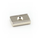 Neodymium flat pot magnets rectangular 20 x 13,5 x 5 mm...