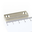 Neodymium flat pot magnets rectangular 40 x 13,5 x 5 mm...
