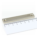 Neodymium flat pot magnets rectangular 80 x 13,5 x 5 mm with 2x counterbore