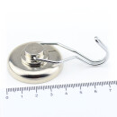 Magnetic hooks Ø40 mm swiveling Holding foce ab. 45 kg - Nickel