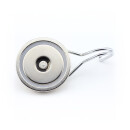 Magnetic hooks Ø40 mm swiveling Holding foce ab. 45 kg - Nickel