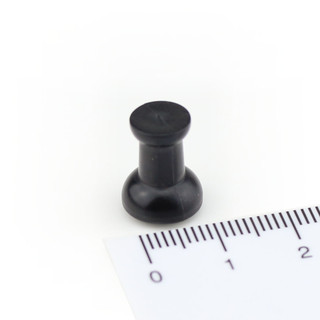 Neodym Magnet Pin Ø10x14 mm - Schwarz