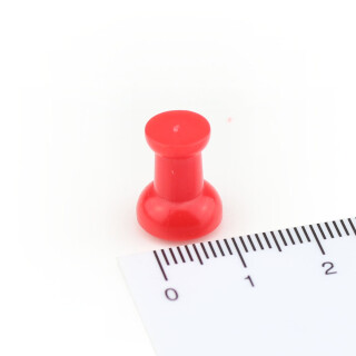 Neodymium Pin Magnet Ø10x14 mm - Red