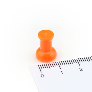 Neodymium Pin Magnet Ø10x14 mm - Orange