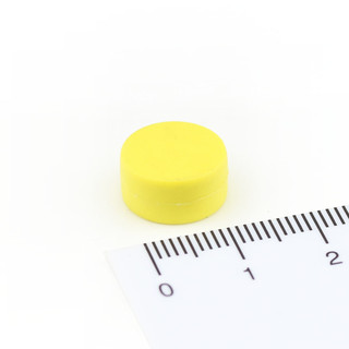 Neodymium Memo Magnet Ø12x6 mm - Yellow