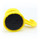 Hook magnet rubbered with neodymium swiveling Ø53 mm - Yellow