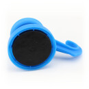Hakenmagnet gummiert mit Neodym drehbar Ø53 mm - Blau - hält ca. 12 kg