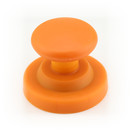 Hakenmagnet gummiert mit Neodym drehbar Ø53 mm - Orange