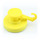 Hook magnet rubbered with neodymium swiveling Ø68 mm - Yellow