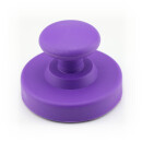 Hook magnet rubbered with neodymium swiveling Ø68 mm - Purple - holds approx. 18 kg