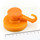 Hakenmagnet gummiert mit Neodym drehbar Ø68 mm - Orange