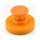 Hakenmagnet gummiert mit Neodym drehbar Ø68 mm - Orange