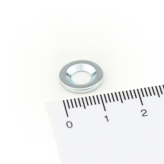 Metallscheibe selbstklebend weiß Ø 50 mm x 2,5 mm verzinkt Gegenstück für  Magnete