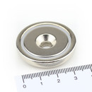 Neodymium flat pot magnets Ø36x8 mm, with counterbore 36 kg / 360 N