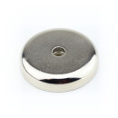 Neodymium flat pot magnets Ø42 x9 mm, with counterbore - 58 kg / 580 N