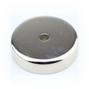 Neodymium flat pot magnets Ø75x18 mm, with counterbore - 145 kg / 1450 N