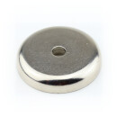 Neodymium flat pot magnets Ø40x8 mm, with bore - 38 kg / 380 N